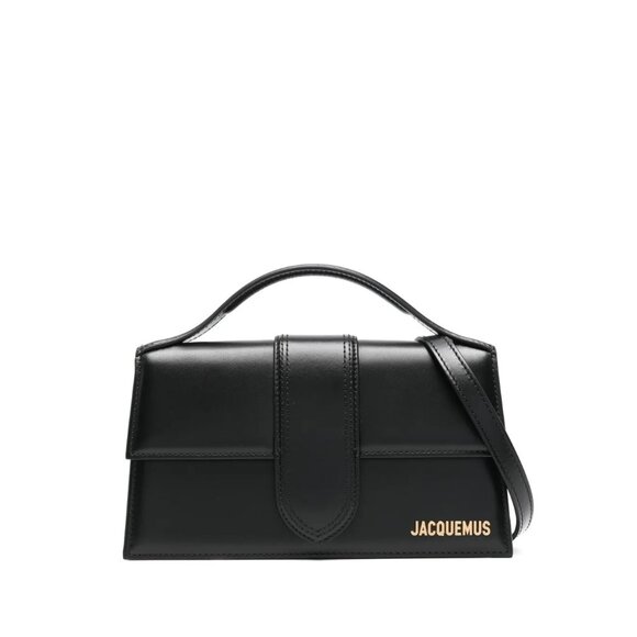 Jacquemus Handbags - B-16. Jacquemus Le Grand Bambino Leather Crossbody Bag Black